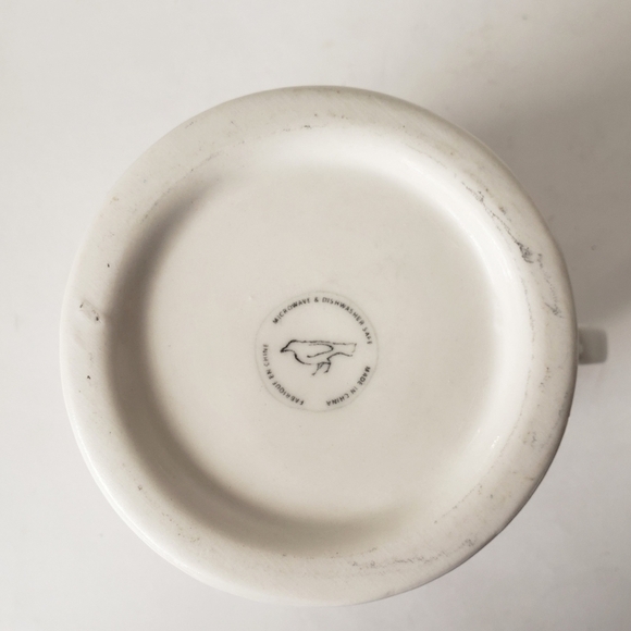 Anthropologie Monogram Initial Letter Mug Coffee Tea Cup Black White Anthro D S - Picture 10 of 10